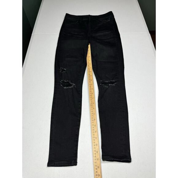 American Eagle Charcoal Super High Rise Distressed Jogging Size 4short - Picture 6 of 7